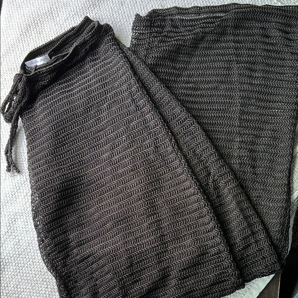 Sheer black beach pants